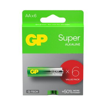 GP Super G-Tech LR6/AA-Batterien - 6 Stück.
