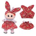 Garten-Party Kleid & Stirnband Set für Labubu Mini Figur 17cm