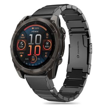 Garmin Fenix 5/6/6 Pro/7/8/E Tech-Protect SteelBand Edelstahlarmband - 47mm - Schwarz