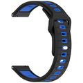 Garmin Vivoactive 6 Zweifarbiges Silikon Sportarmband - Schwarz / Blau