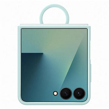 Samsung Galaxy Z Flip7 Silikon Cover mit Ring EF-PF766TMEGWW - Hellcyan