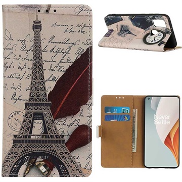 Glam Series OnePlus Nord N100 Wallet Hülle - Eiffelturm