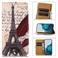 Glam Series Google Pixel 7 Pro Wallet Hülle - Eiffelturm