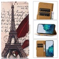 Glam Series Samsung Galaxy S21 FE 5G Wallet Hülle - Eiffelturm