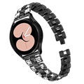 Samsung Galaxy Watch4/Watch4 Classic Glam Edelstahlarmband - Schwarz