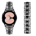 Samsung Galaxy Watch4/Watch4 Classic Glam Edelstahlarmband - Schwarz