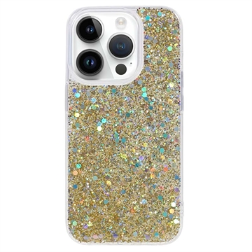 iPhone 15 Pro Glitter Flakes TPU Hülle