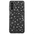 Glitter Serie Samsung Galaxy A13 5G Hybrid Hülle - Schwarz