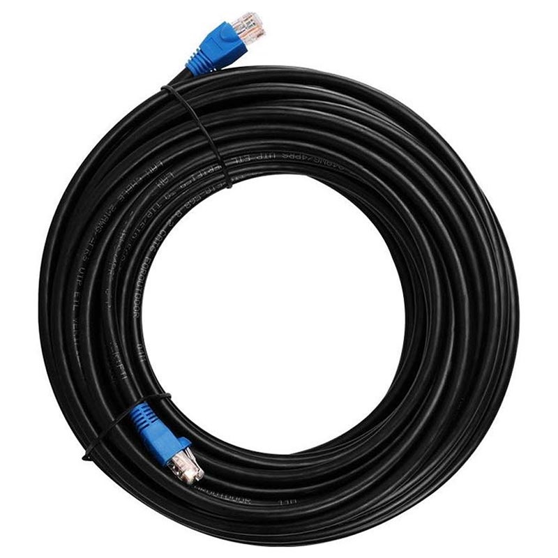 Goobay 94389 CAT6 Kabel für Außenbereich Netzwerkkabel UV und Wassergeschützt schwarz/blau 