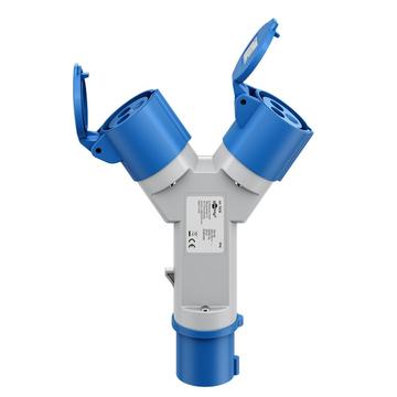 Goobay CEE Adapter - CEE-Stecker auf 2x CEE-Kupplung - 16A, 3680W