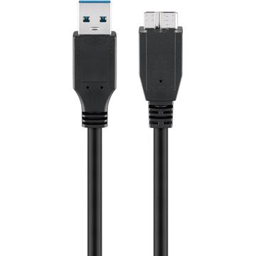 Goobay Micro USB-B Cable - USB 3.0 - 0.5m - Schwarz