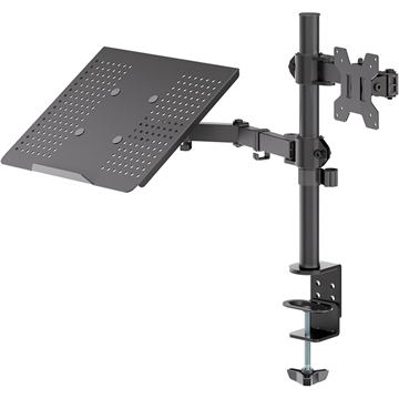 Goobay-Monitorhalterung mit Laptop-Arm - für 17-27" Monitore und 10-15.6" Laptops