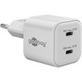 Goobay Nano GaN Dual USB-C PD Schnellladegerät 35W