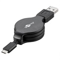 Goobay Retractable USB 2.0 / USB 3.1 Typ-C Kabel - Schwarz