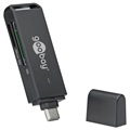 Goobay USB-C Tragbarer Kartenleser - MicroSD/SD - Schwarz