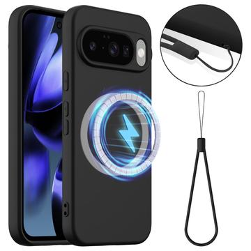 Google Pixel 10 Liquid Silikonhülle - MagSafe-kompatibel - Schwarz