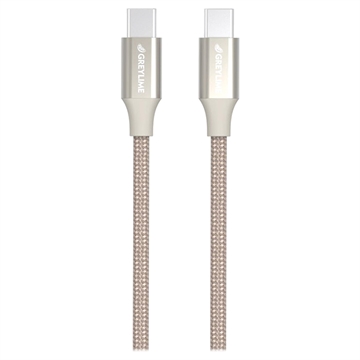 GreyLime Geflochtenes USB-C / USB-C Kabel - 2m - Beige