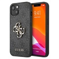 Guess 4G Big Metal Logo iPhone 13 Hybrid Case - Schwarz