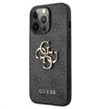 Guess 4G Big Metal Logo iPhone 13 Pro Hybrid Case - Schwarz