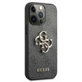 Guess 4G Big Metal Logo iPhone 13 Pro Hybrid Case - Schwarz
