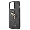 Guess 4G Big Metal Logo iPhone 13 Pro Hybrid Case - Schwarz