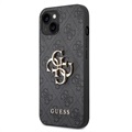 Guess 4G Big Metal Logo iPhone 14 Hybrid Case - Schwarz