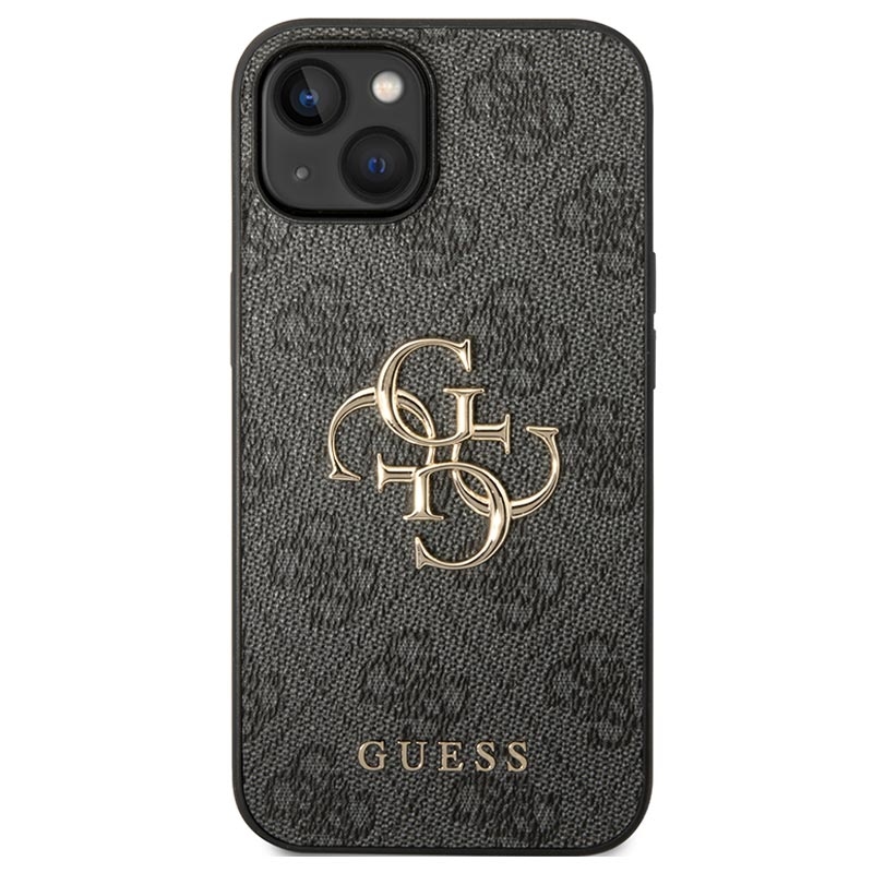 Custodia Rigida Per IPhone 15 Plus 6.7” – GUESS Con Logo Big Metal In Grigio, Lavorazione Di Alta Qualità