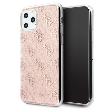Guess 4G Glitter Collection iPhone 11 Pro Max Hülle - Rosa