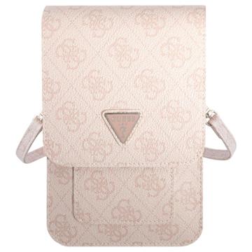 Guess 4G Triangle Logo Smartphone Schultertasche - Pink