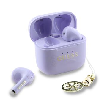 Guess Charm True Wireless Ohrhörer mit Glanzeffekt und klassischem Logoaufdruck - lila