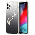 Guess Glitter Gradient Script iPhone 12/12 Pro Hülle