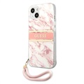 Guess Marble Collection iPhone 13 Mini Hülle mit Handschlaufe