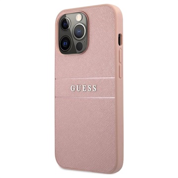 Guess Saffiano iPhone 13 Pro Max Hybrid Hülle - Rosa
