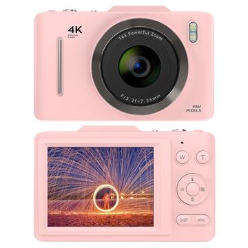 H16 Digitalkamera mit 16fachem Zoom und 32-GB-Speicherkarte - Rosa