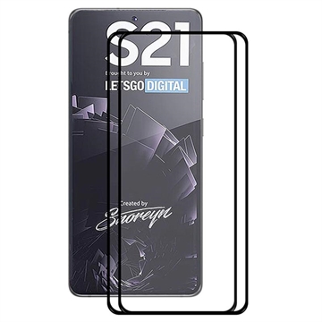 Samsung Galaxy S21 5G Hat Prince Full Size Panzerglas - 9H - 2 St. - Schwarz Rand