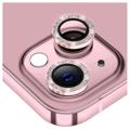 Hat Prince Glitter iPhone 14/14 Max Kameraobjektiv Panzerglas - Pink
