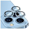Strass iPhone 14/14 Max Kameraobjektiv Panzerglas Schutz - Blau