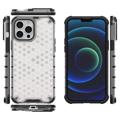 Honeycomb Armored iPhone 14 Pro Max Hybrid Hülle - Transparent