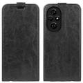 Honor 200 Pro Vertikale Flip Hülle - Schwarz