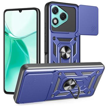 Honor 400 Lite Drehring-Hybrid Hülle mit Kameraschutz - Blau