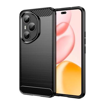 Honor 400 Pro Gebürstete TPU Hülle - Karbonfaser - Schwarz