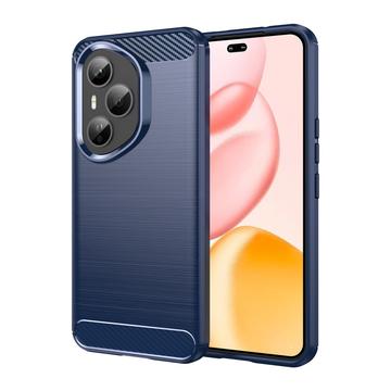 Honor 400 Pro Gebürstete TPU Hülle - Karbonfaser - blau