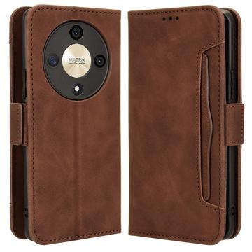 Honor Magic6 Lite/X9b Wallet Hülle mit Kartenhalter - Braun