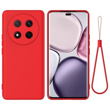 Honor X60 Pro/X9c/Magic7 Lite Liquid Silikonhülle mit Handschlaufe - Rot