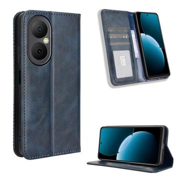 Huawei Enjoy 80 Retro Wallet Schutzhülle mit Magnetverschluss