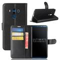 Huawei Mate 10 Pro Wallet Schutzhülle mit Magnetverschluss - Schwarz