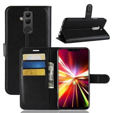 Huawei Mate 20 Lite Wallet Schutzhülle mit Magnetverschluss - Schwarz