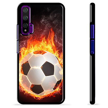 Huawei Nova 5T Schutzhülle - Fußball Flamme