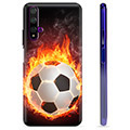 Huawei Nova 5T TPU Hülle - Fußball Flamme