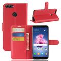 Huawei P Smart Wallet Schutzhülle mit Magnetverschluss - Rot